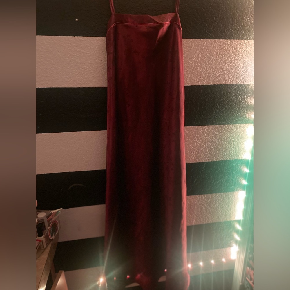 Long maroon nightgown